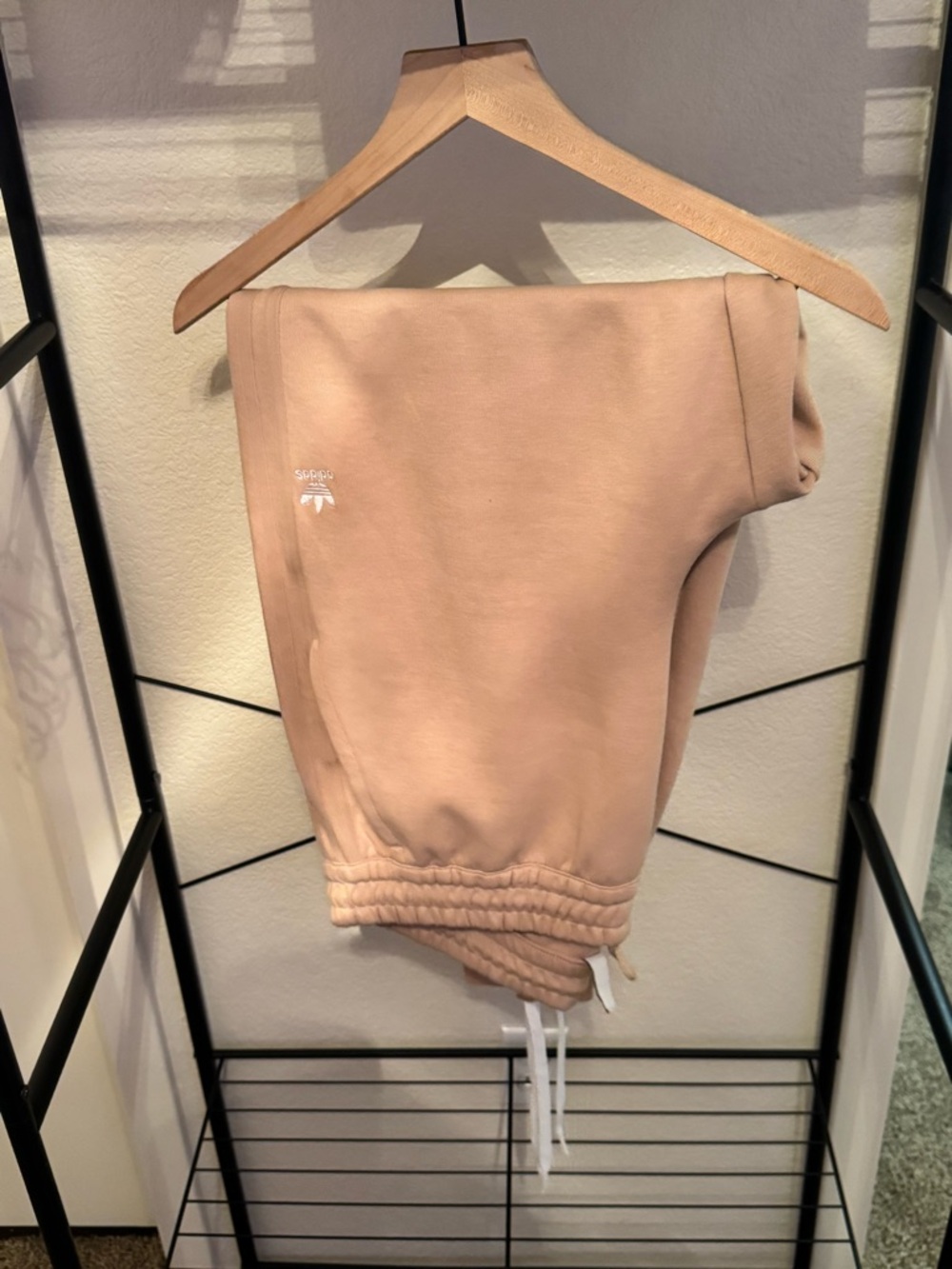 adidas Beige Drawstring Track Pants